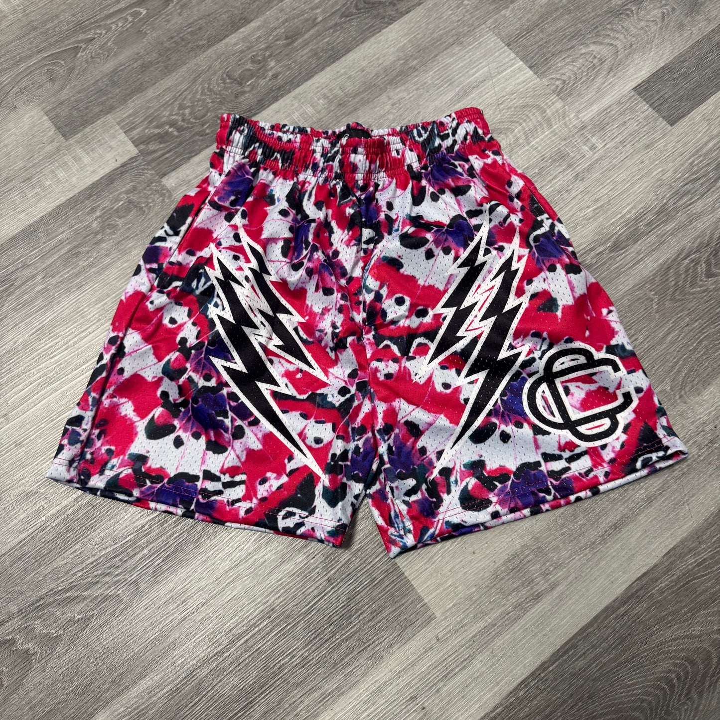 Corrupted Creative Pink Monarch Mesh Shorts
