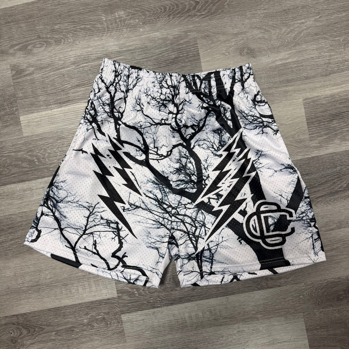 Corrupted Creative Black Fall Mesh Shorts
