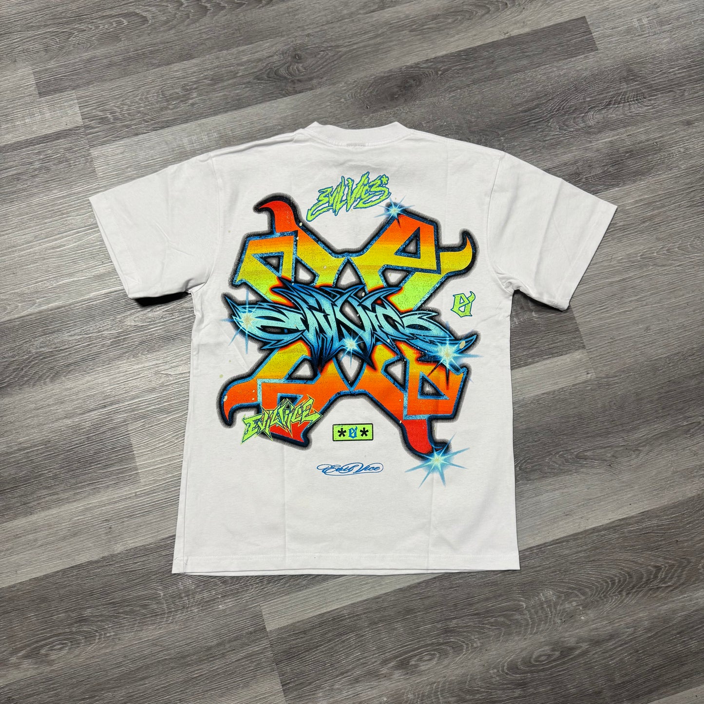 Evil Vice Flamin Shot Tee (White)