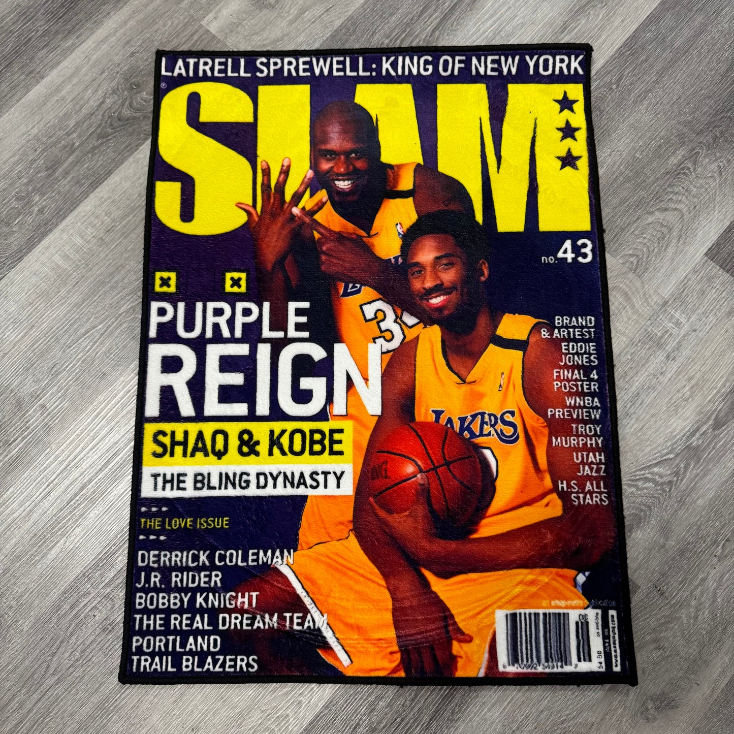 Shaq & Kobe Lakers Magazine Rug