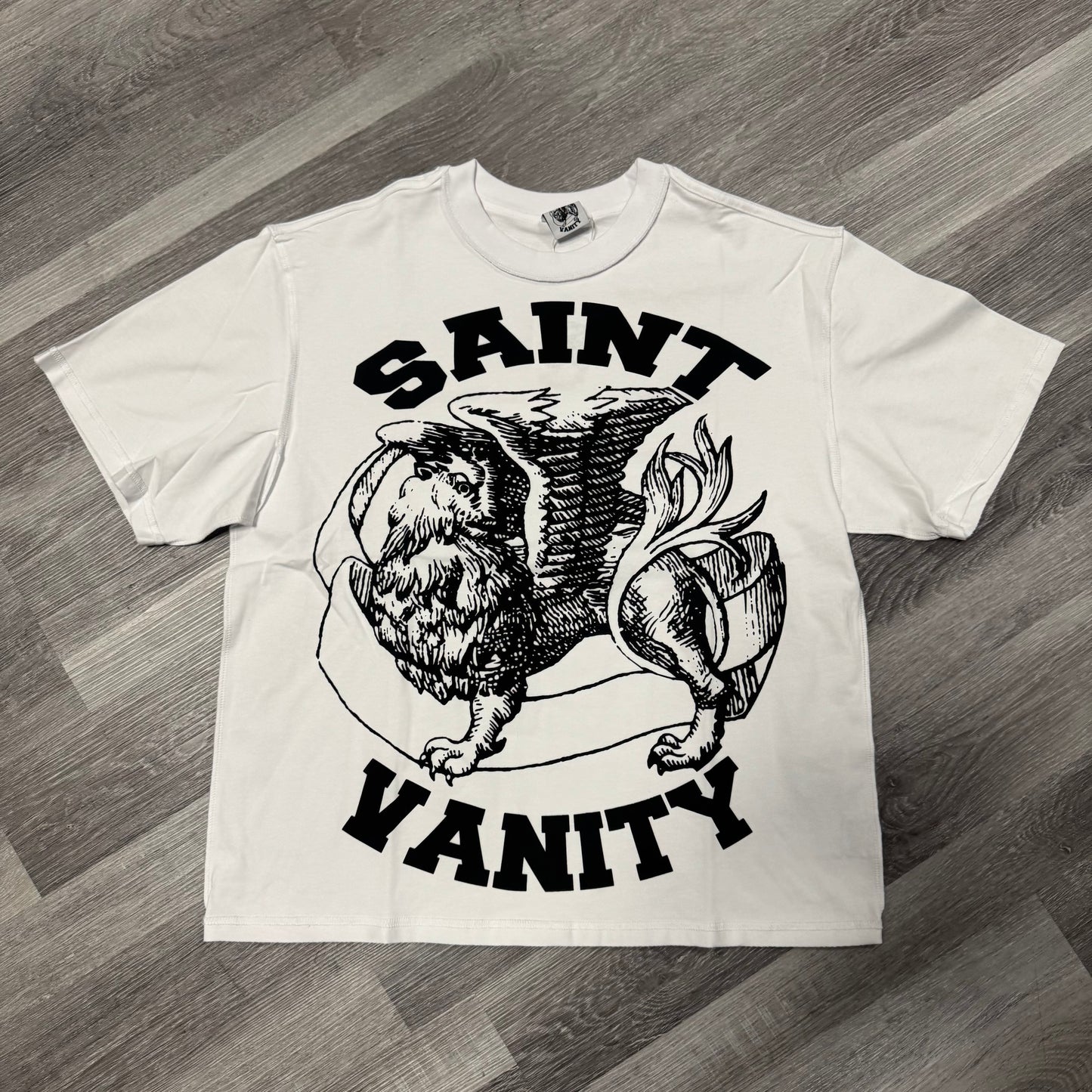 Saint Vanity Griffin Logo Tee (White/Black)