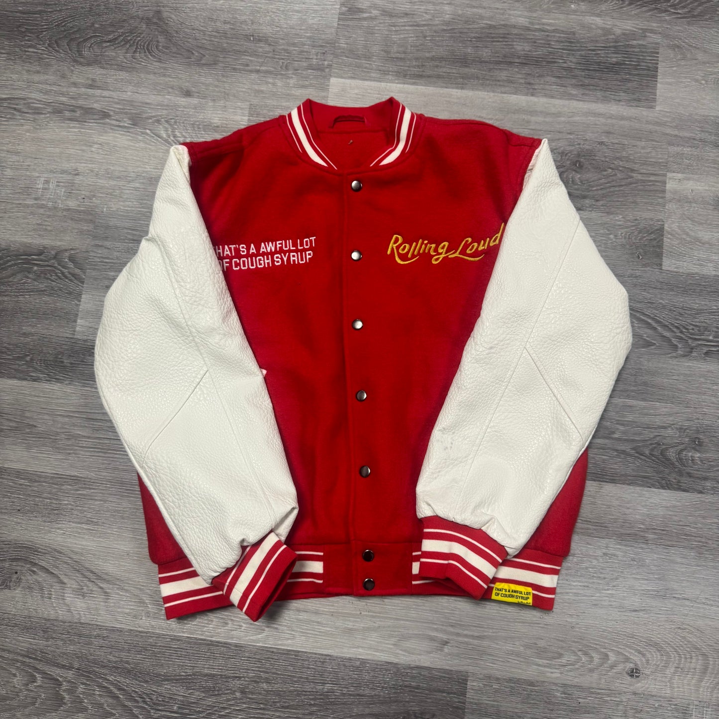 Thats A Awful Lot Of Cough Syrup X Rolling Loud Varsity Jacket