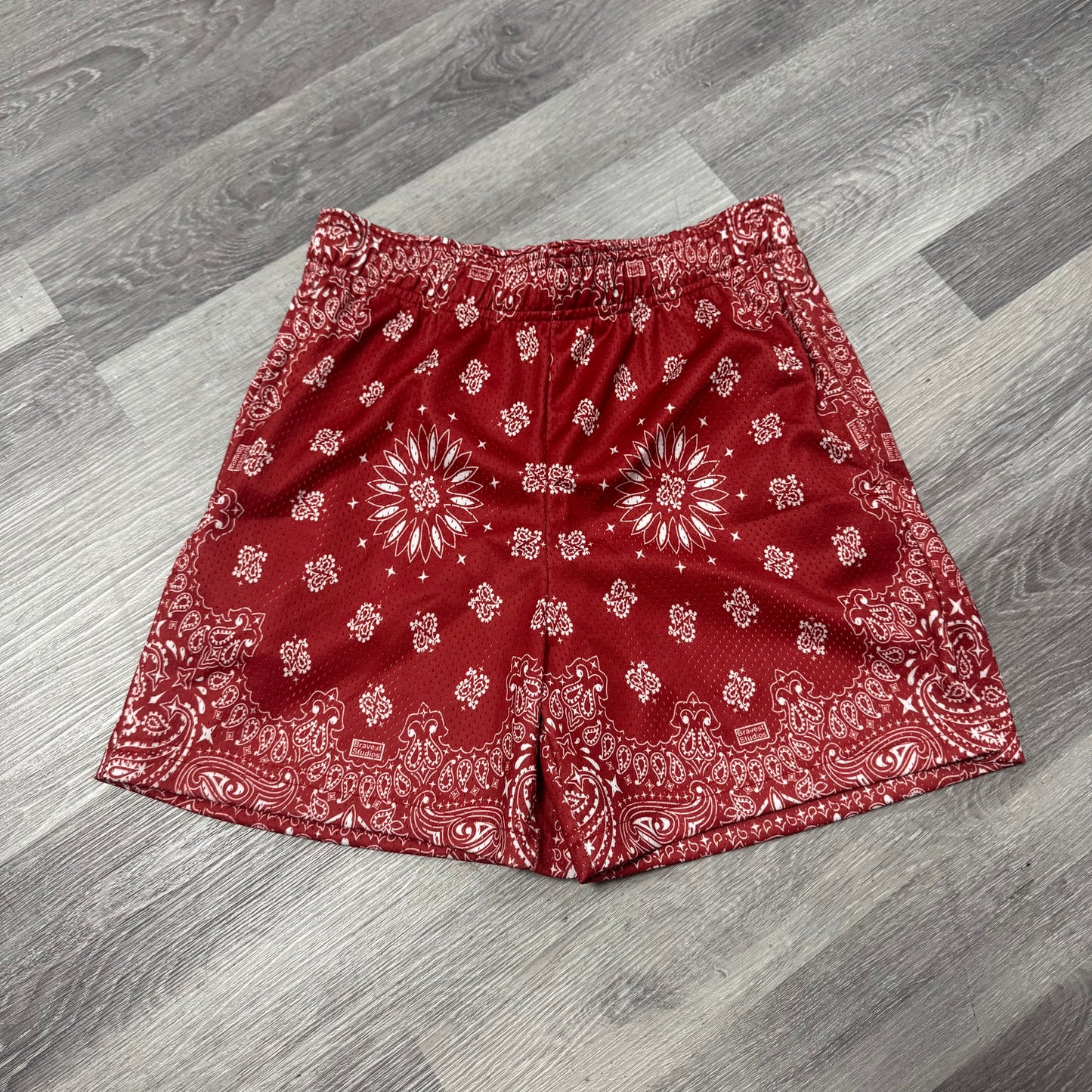 Bravest Studios Mesh Shorts (Red Paisley)