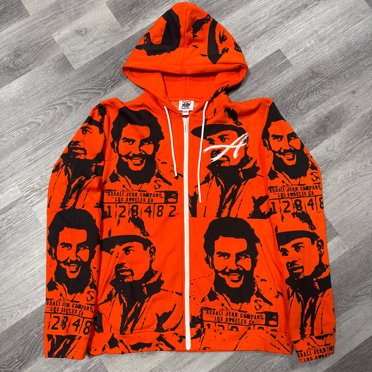 Asaali Cartel Zip Up Hoodie (Orange/Black)