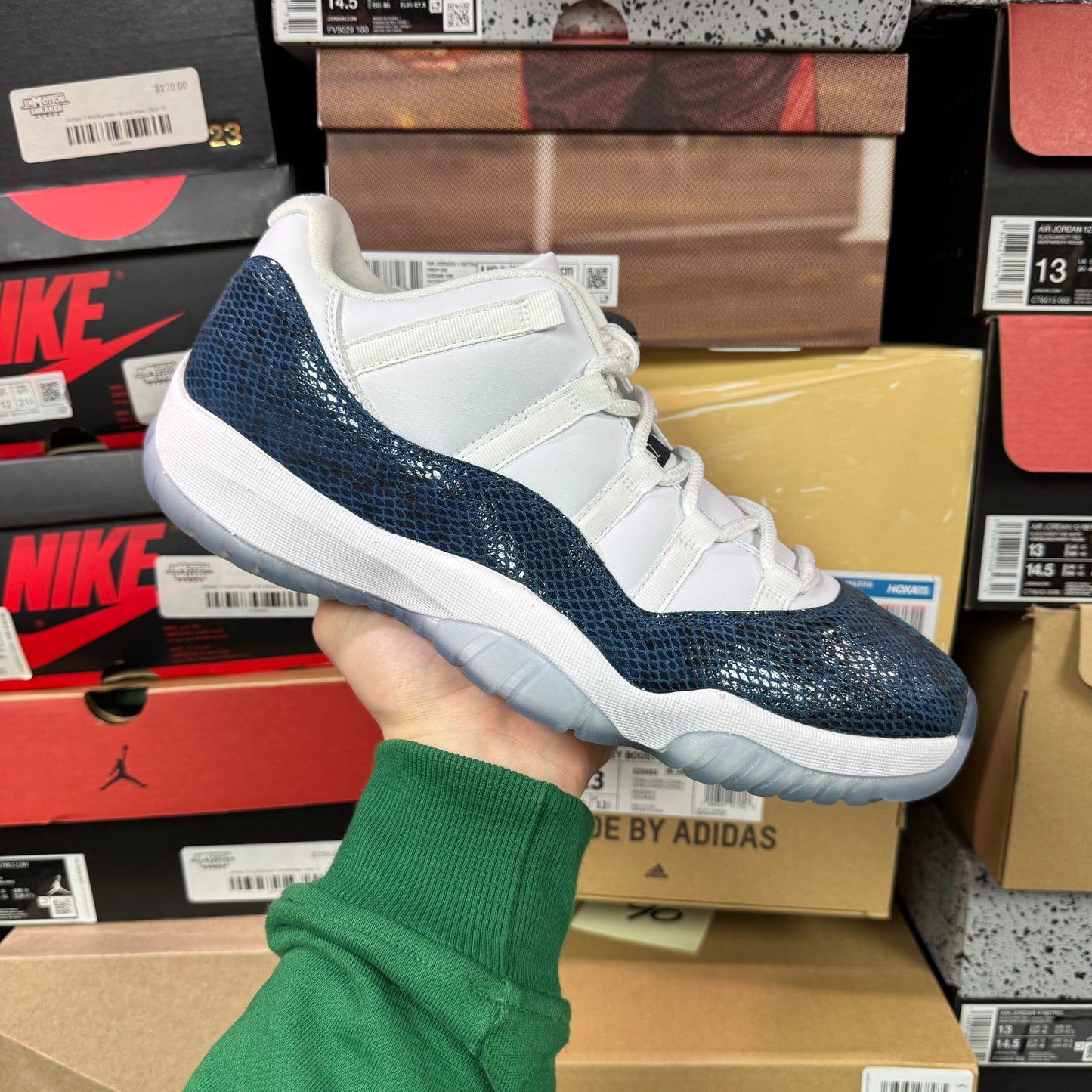 Jordan 11 Low Navy Snakeskin / Brand New