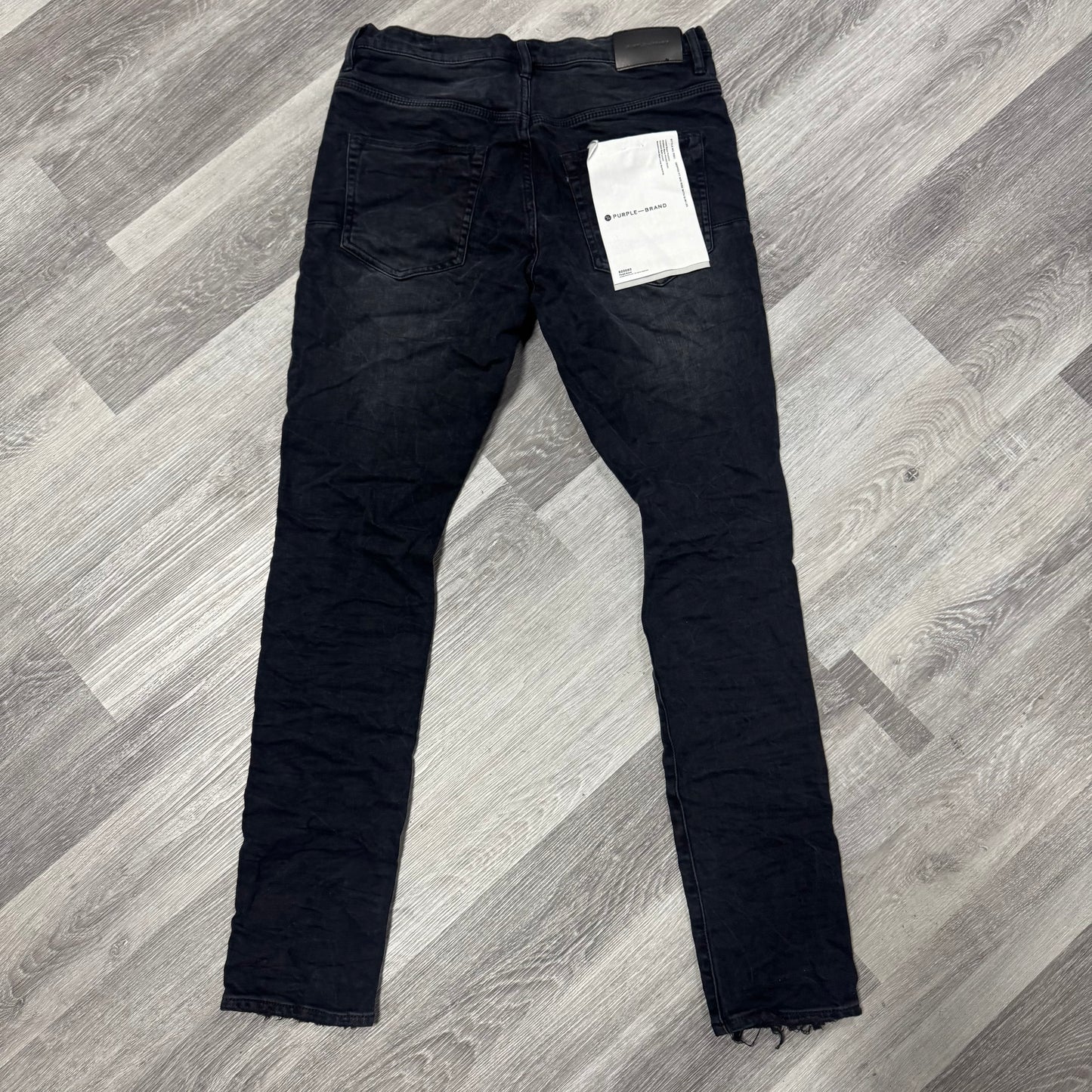 Purple Jeans Black Wash Blowout Denim Jeans