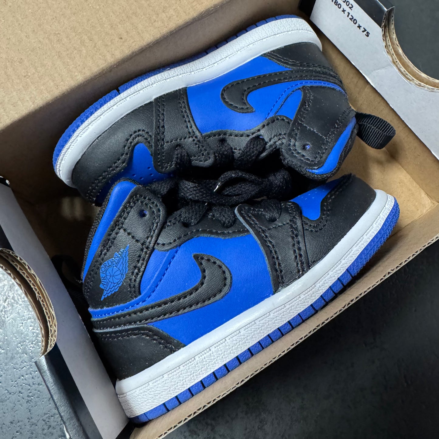 Jordan 1 Mid Black Royal Blue / Preowned