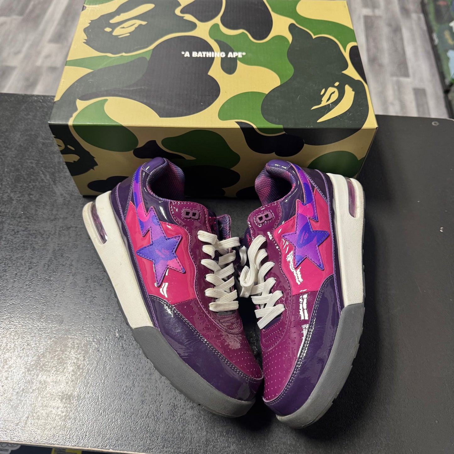 Bape Road Sta Purple Patent Leather / Preowned