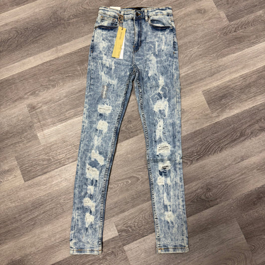 Reason Brand Ocean Wash Ripped Skinny Denim Jeans