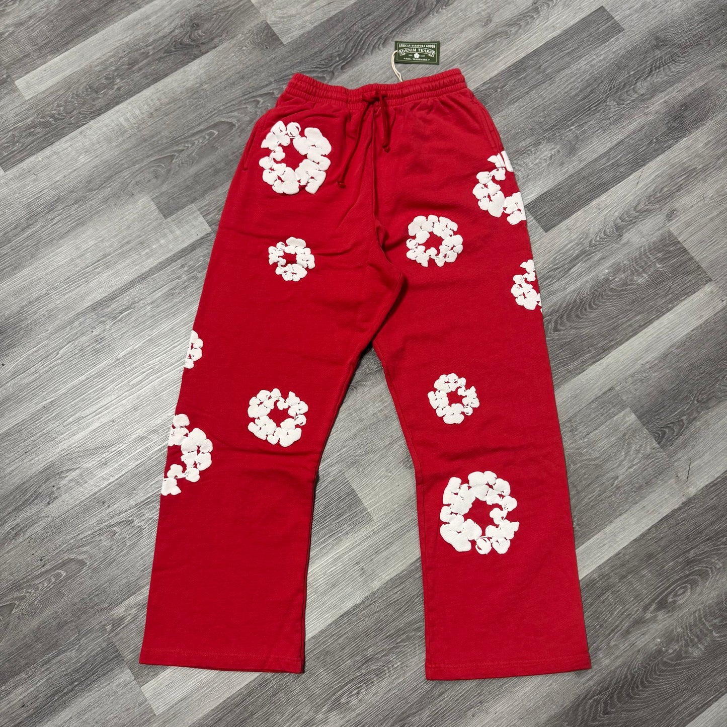 Denim Tears Cotton Wreath Relaxed Sweatpants (Red)