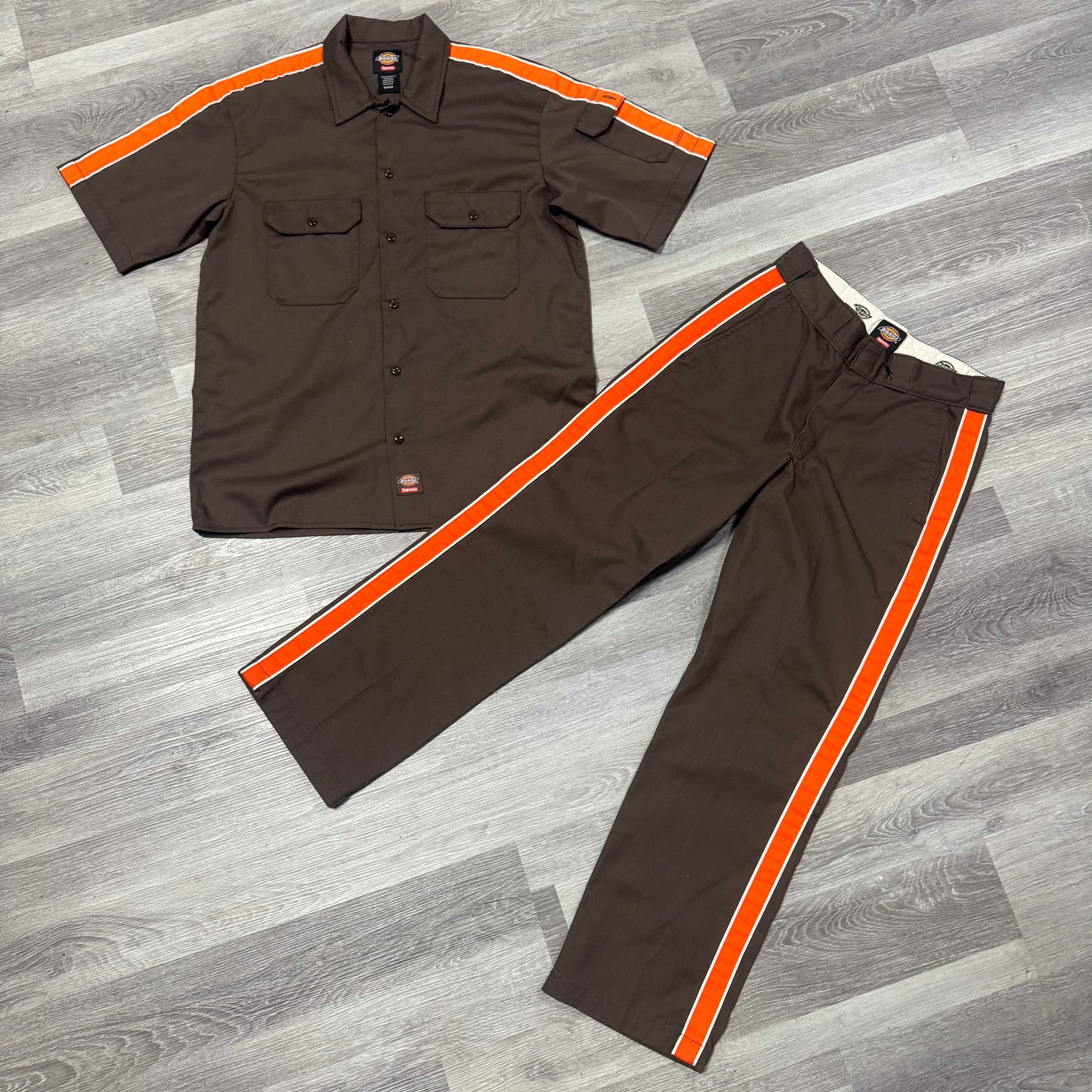 Supreme X Dickies Work Set (Brown/Orange)