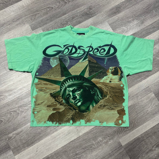 Godspeed Egyptian Liberty Tee (Aqua)