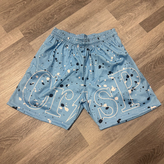 Crispy NYC Blue Cement Mesh Shorts