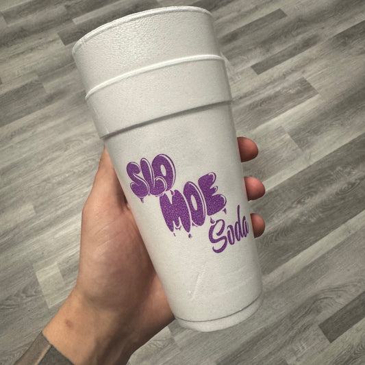 SloMoe Soda Styrofoam Cups (One Cup)