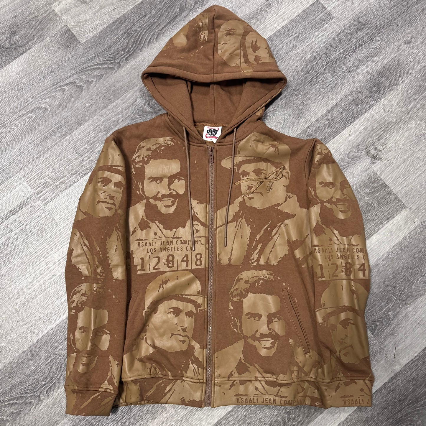 Asaali Cartel Zip Up Hoodie (Mocha Brown)