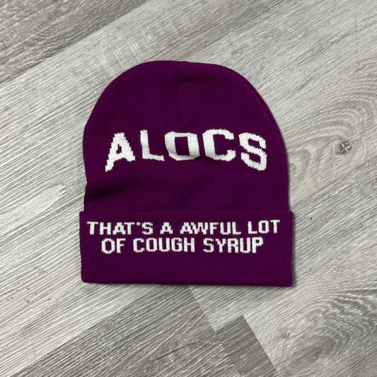 That’s A Awful Lot Of Cough Syrup Beanie (Purple/White)