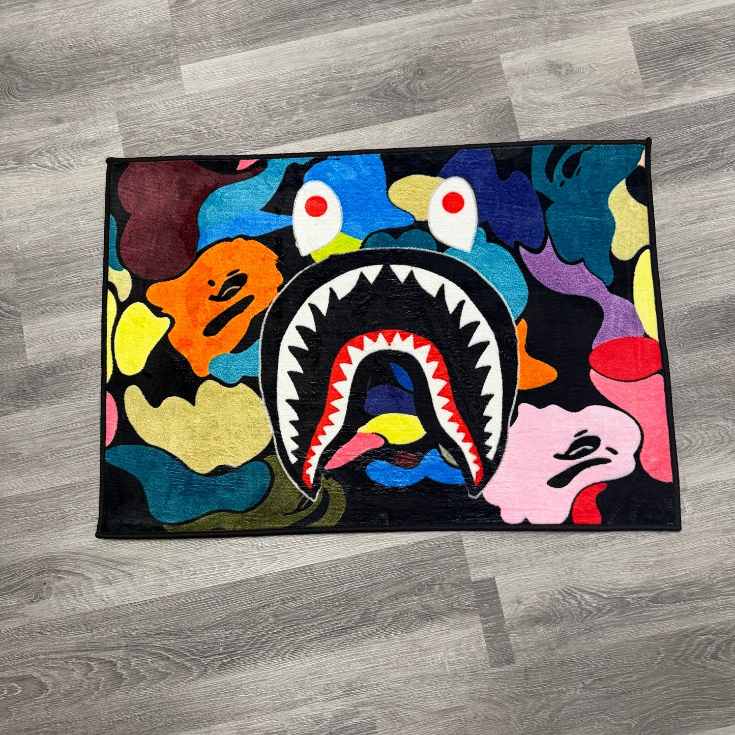 Multicolor Camo Bape Rug