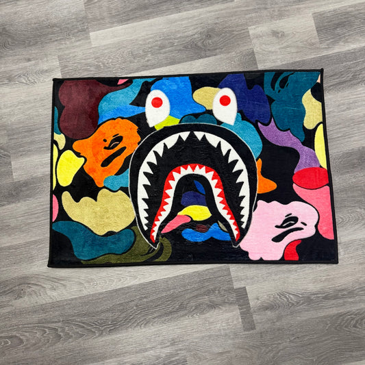 Multicolor Camo Bape Rug