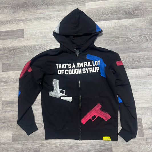 Thats A Awful Lot Of Cough Syrup Glock Zip up Hoodie (Black)