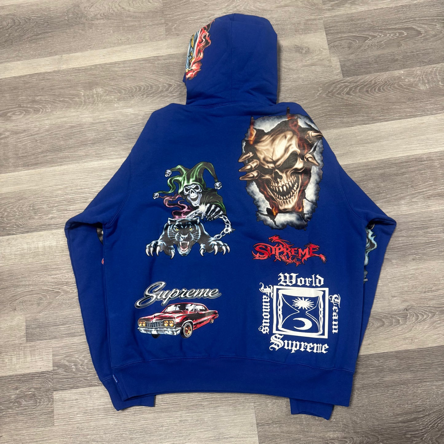 Supreme Stickers Hoodie (Royal Blue)