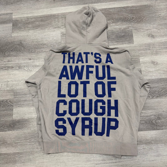 That’s A Awful Lot Of Cough Syrup Classic Zip Up Hoodie (Grey/Blue)