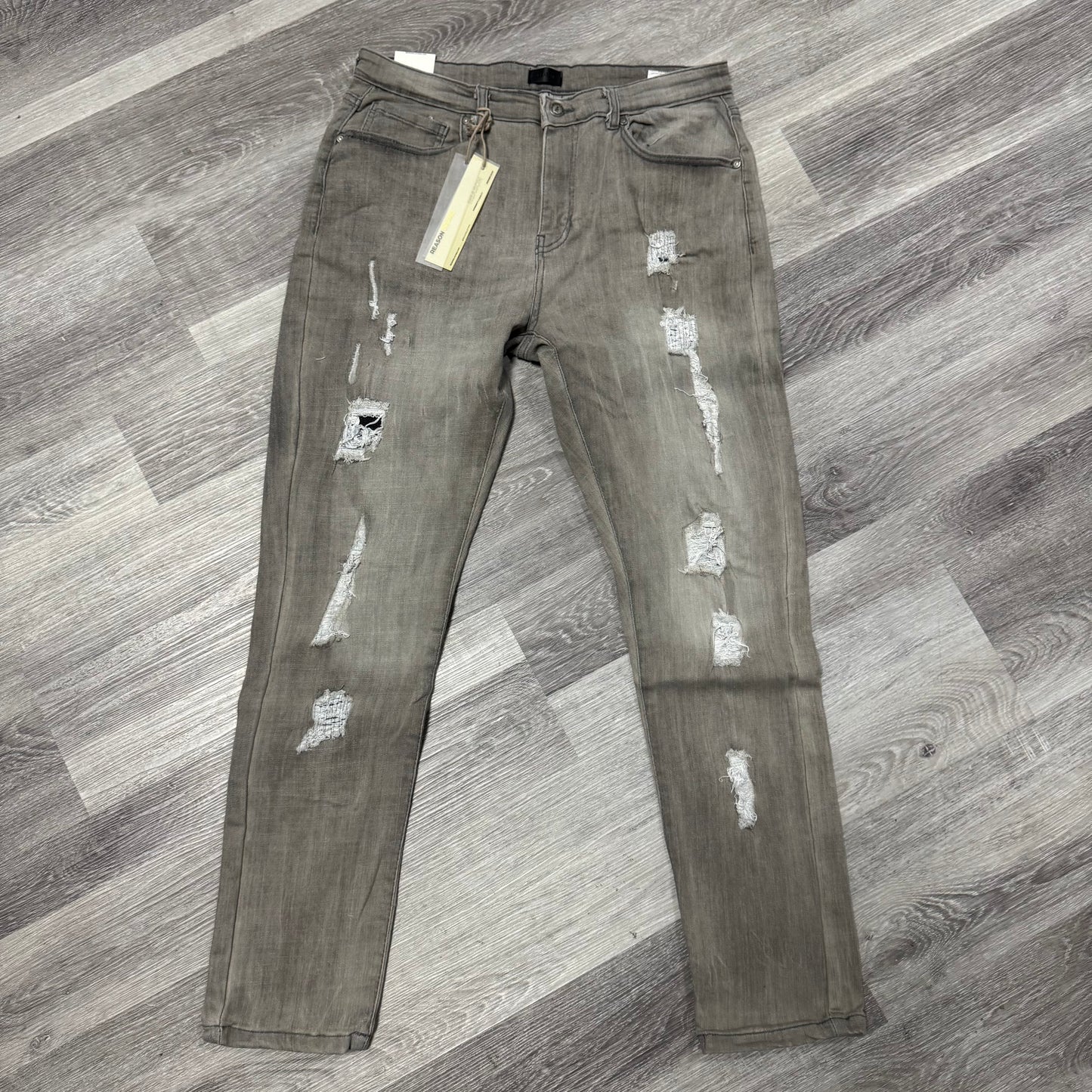 Reason Brand Stone Washed Denim Jeans