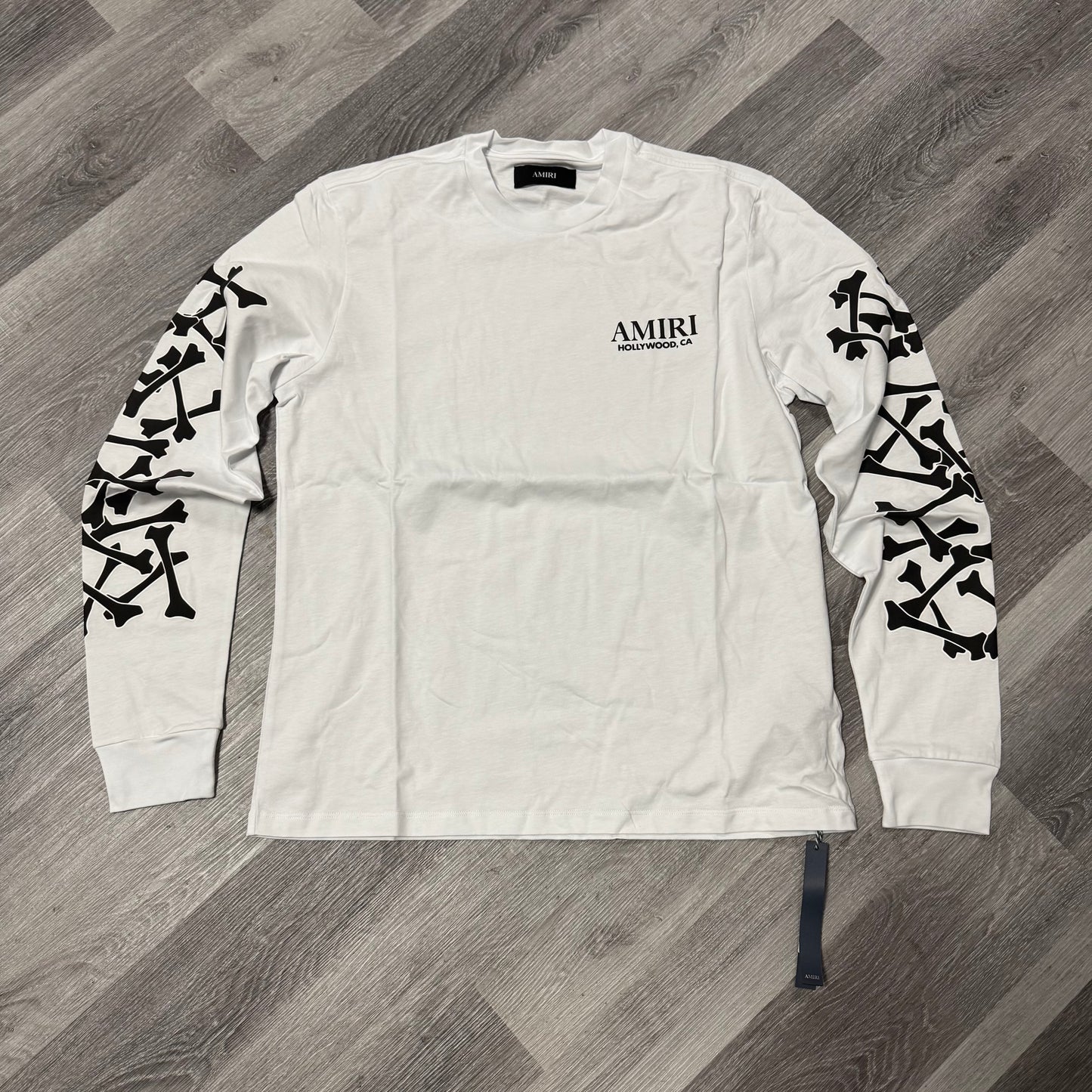 Amiri Bones Stacked Long Sleeve Tee (White)