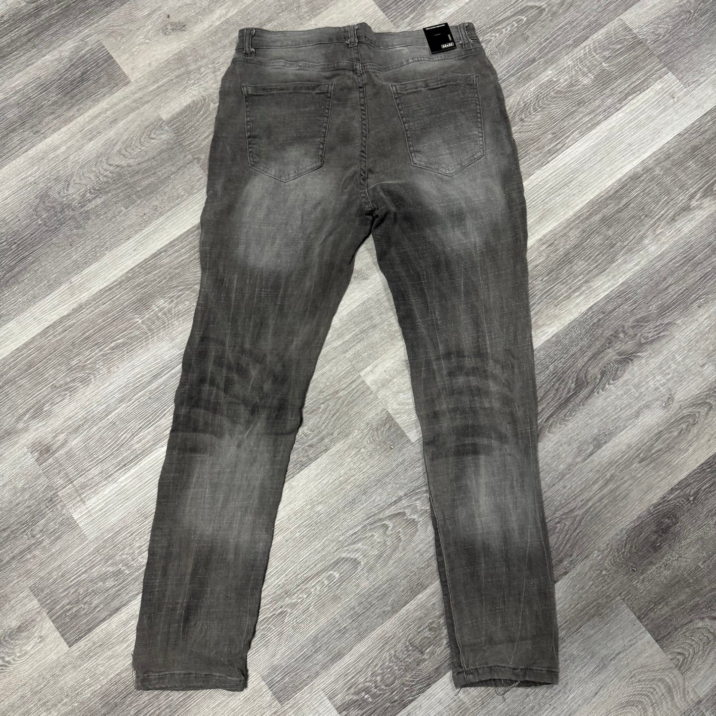 Reason Brand Dark Grey Washed Denim Jeans