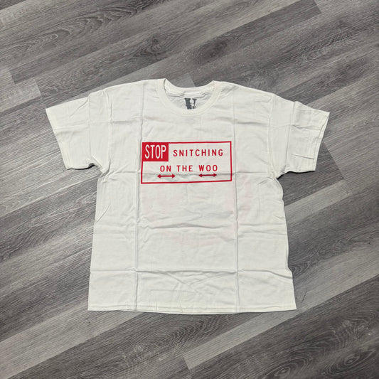 Vlone x Pop Smoke Stop Snitching Tee (Red)