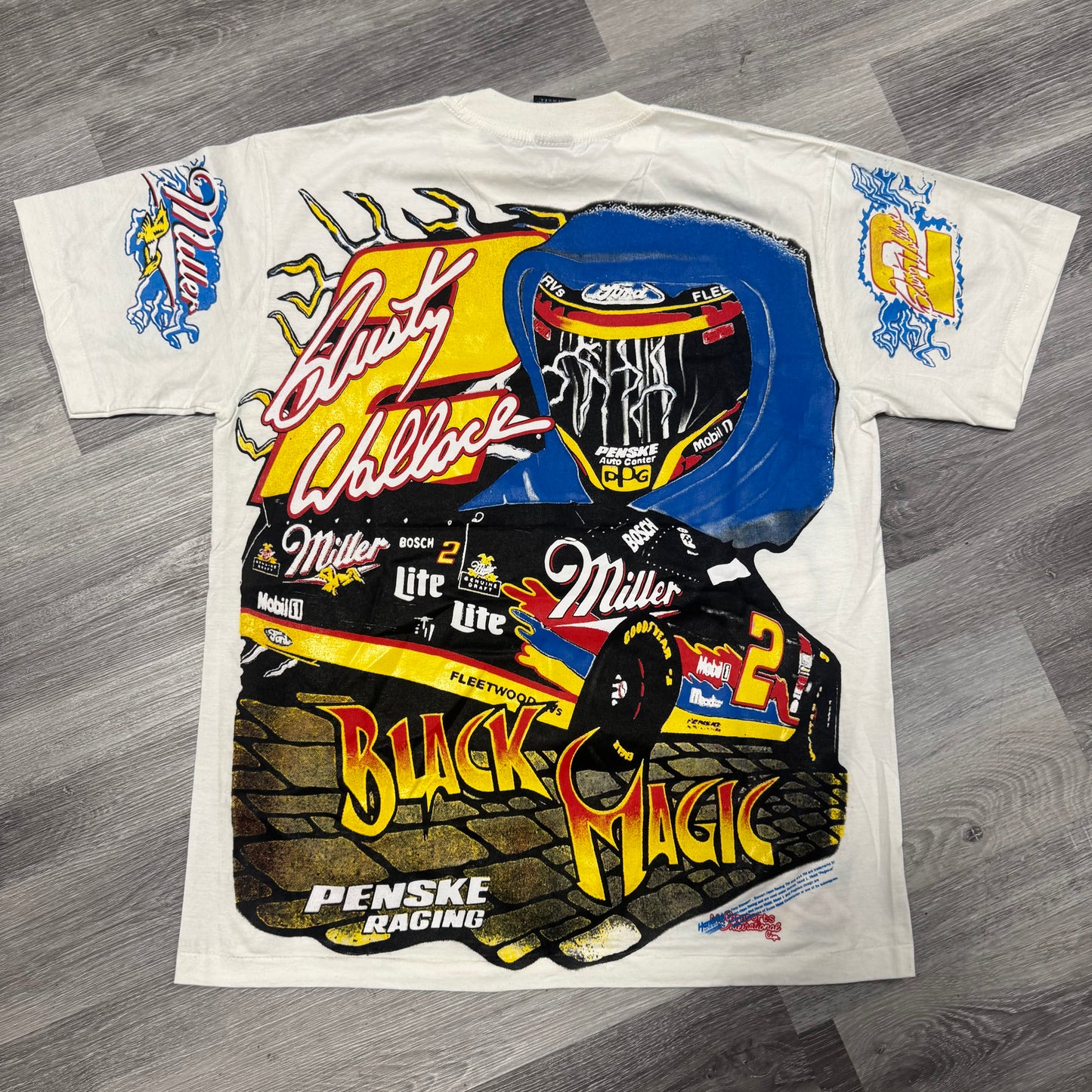 Nascar Rusty Wallace Black Magic Graphic Tee (White)