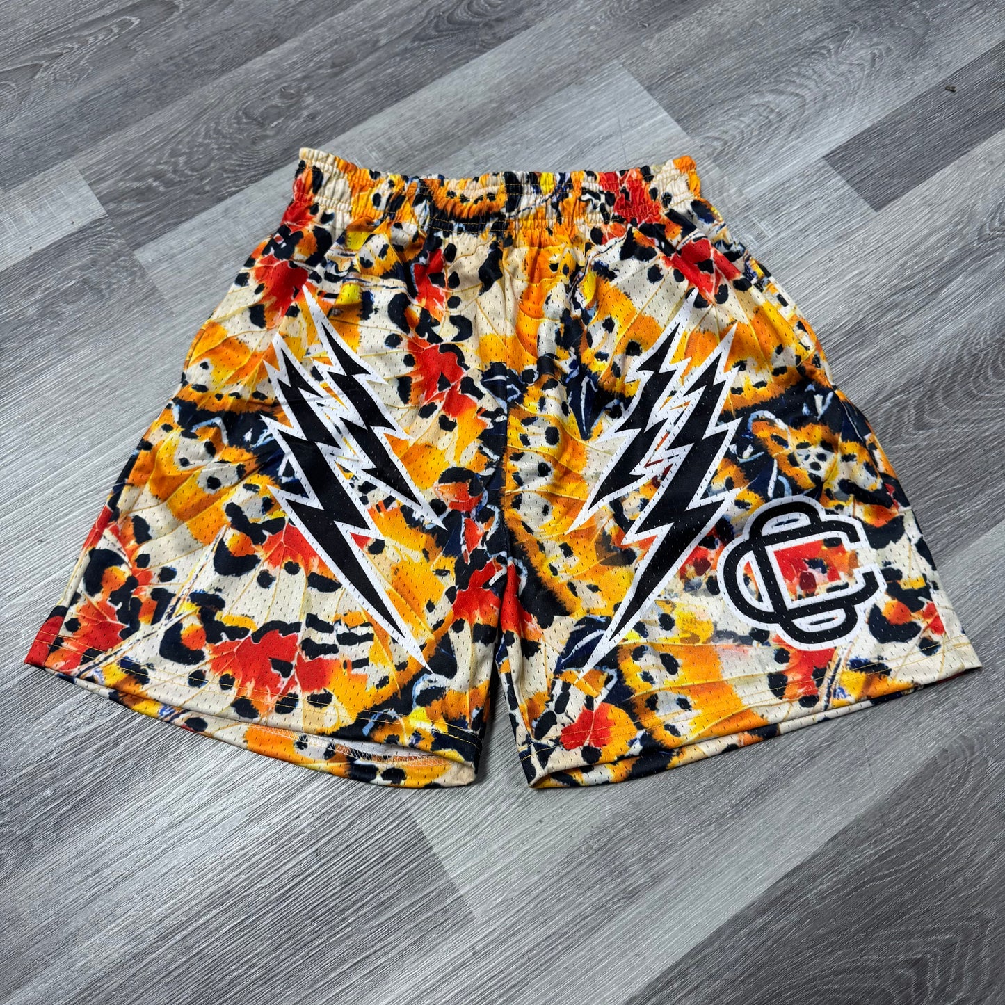 Corrupted Creative Orange Monarch Mesh Shorts