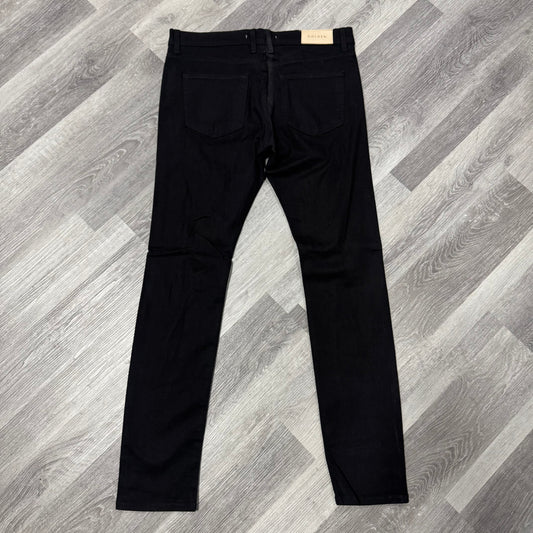 Golden Jet Black Ripped Denim Jeans