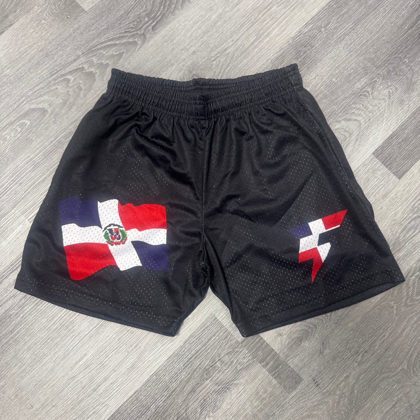 Crispy NYC Dominican Republic Flag Mesh Shorts