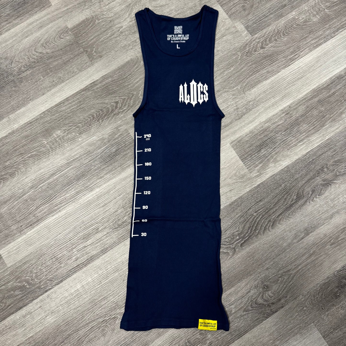 Thats a Awful Lot Of Cough Syrup Tank Top (Navy/White)