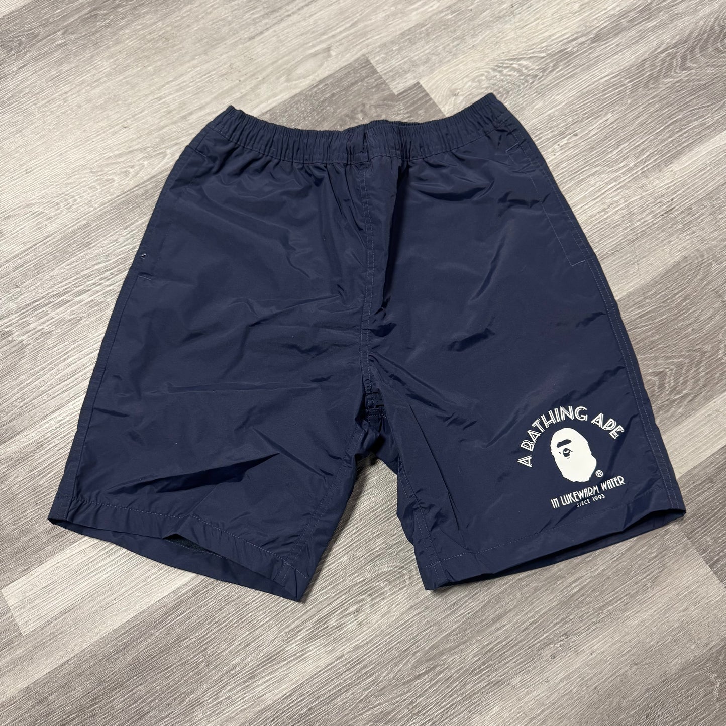 Bape Nylon Beach Shorts (Navy)