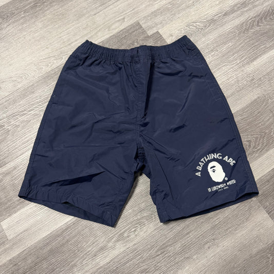 Bape Nylon Beach Shorts (Navy)
