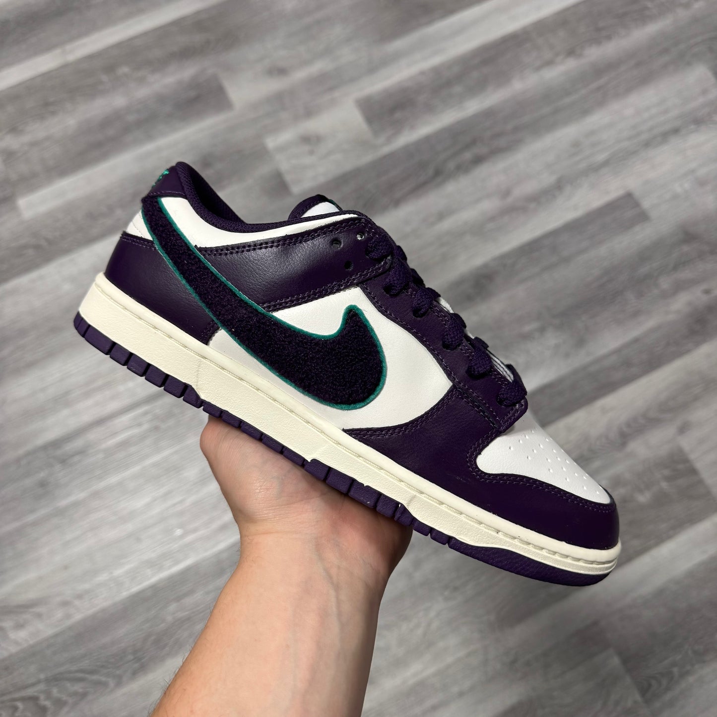 Dunk Low Chenille Swoosh Grand Purple / Brand New