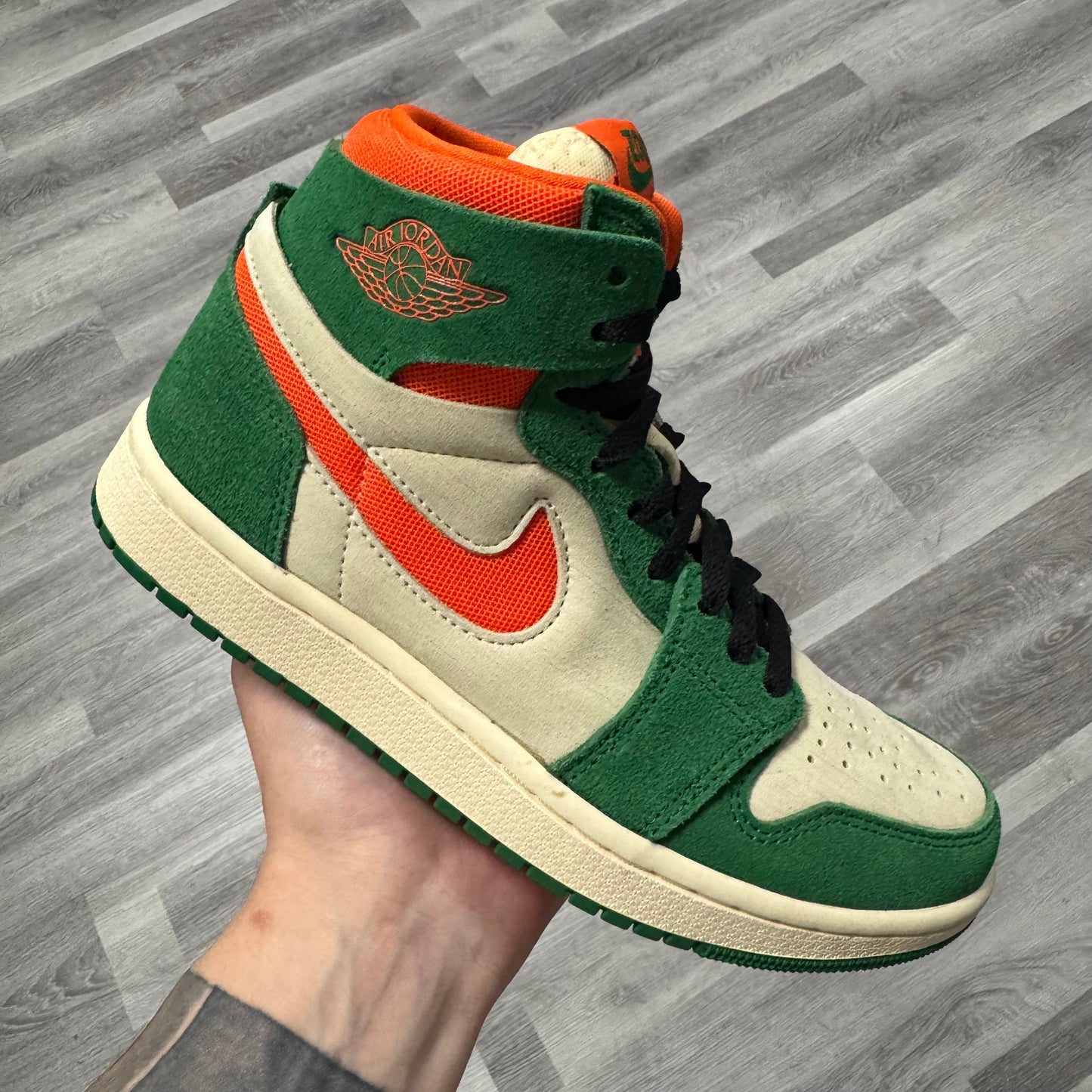 Jordan 1 Zoom Air Pine Green Orange Blaze / Brand New