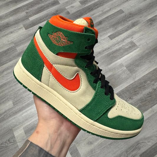 Jordan 1 Zoom Air Pine Green Orange Blaze / Brand New