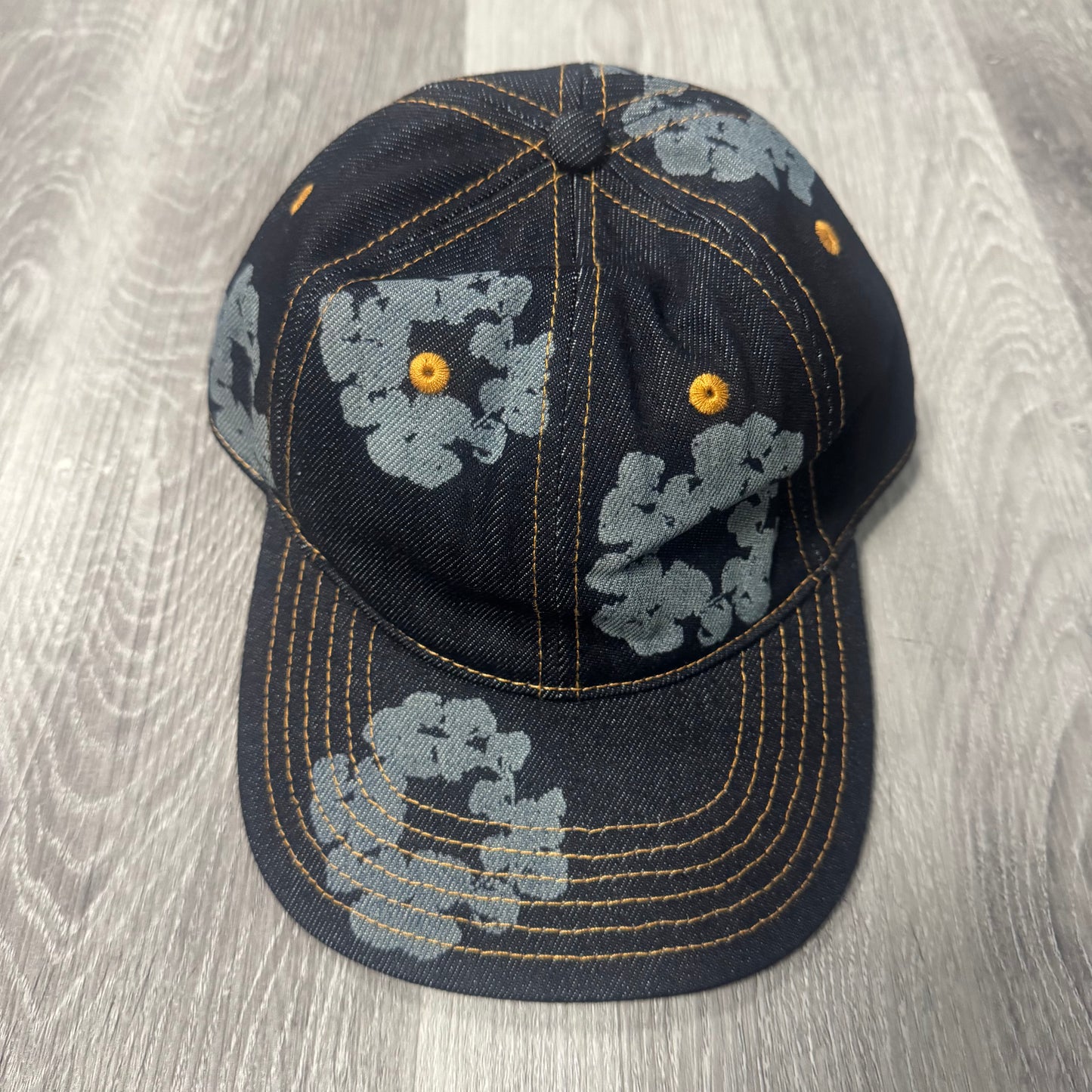Denim Tears Mono Cotton Wreath Raw Denim Cap