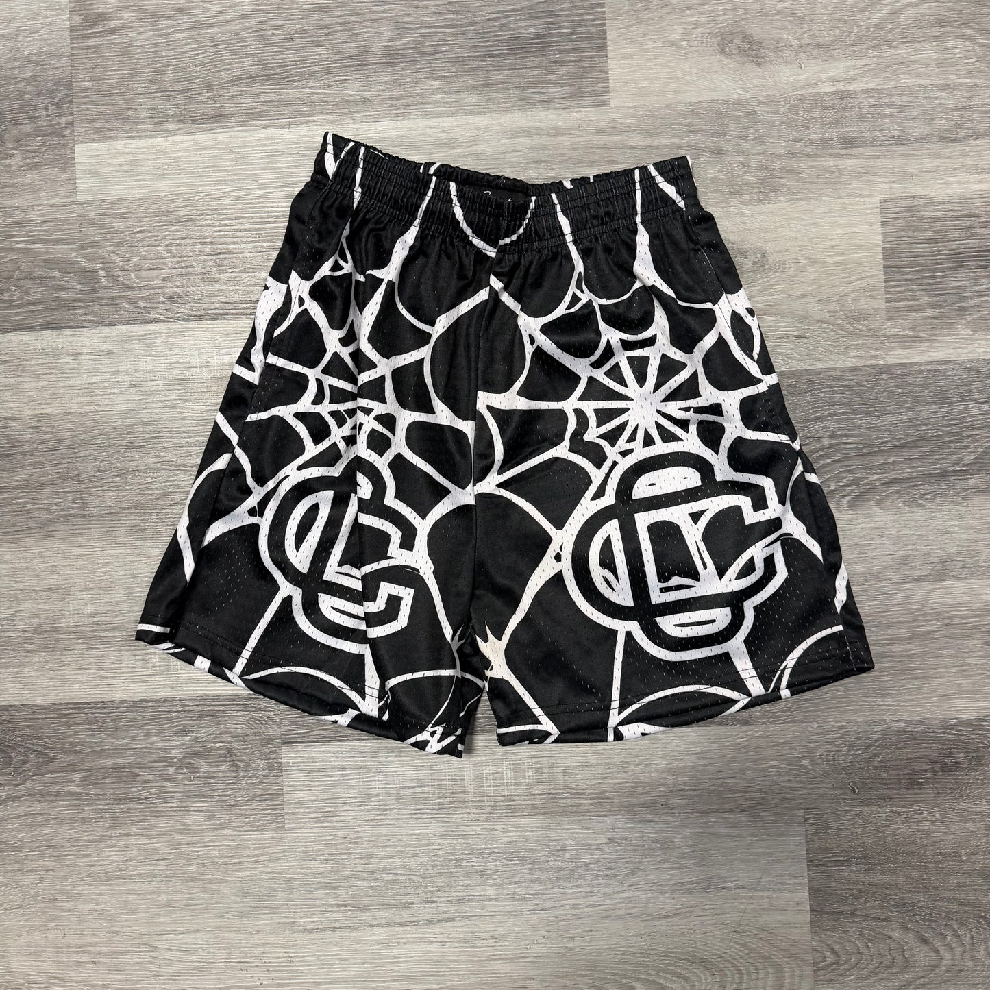 Corrupted Creative Spiderweb Mesh Shorts