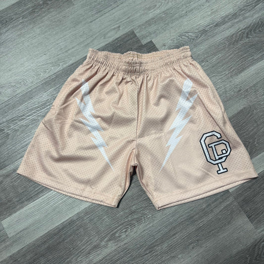 Crispy NYC Pale Pink Mesh Shorts