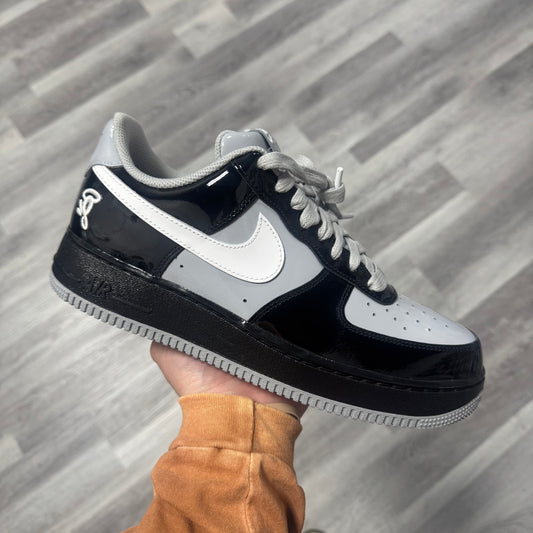 Air Force 1 Low Central Cee Black Grey Patent / Brand New