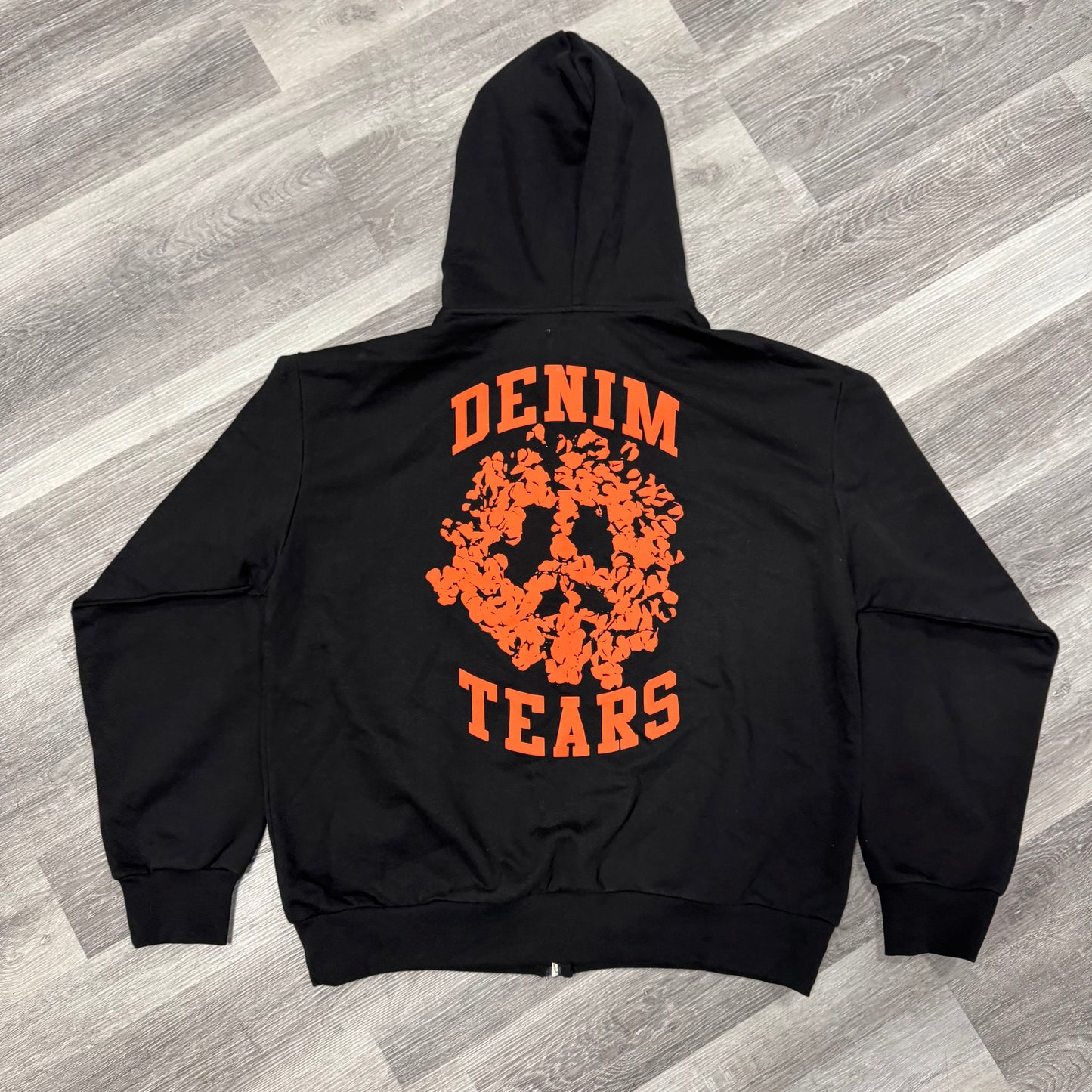 Denim Tears Denim University Zip Up Hoodie (Black/Orange)