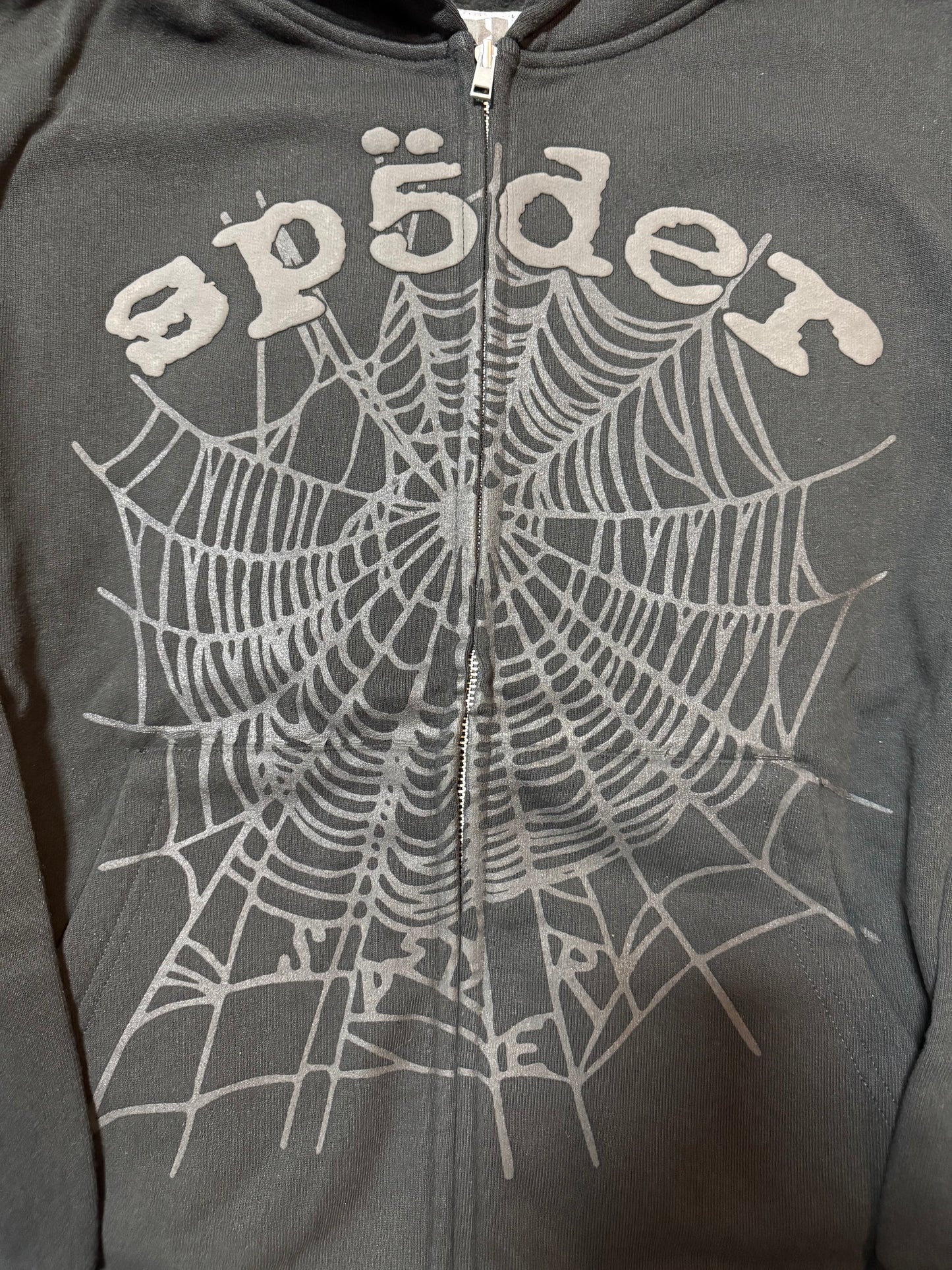 Sp5der OG Web Zip Up Hoodie