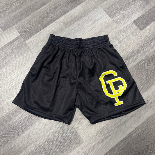 Crispy NYC Logo Mesh Shorts (Black/Yellow)