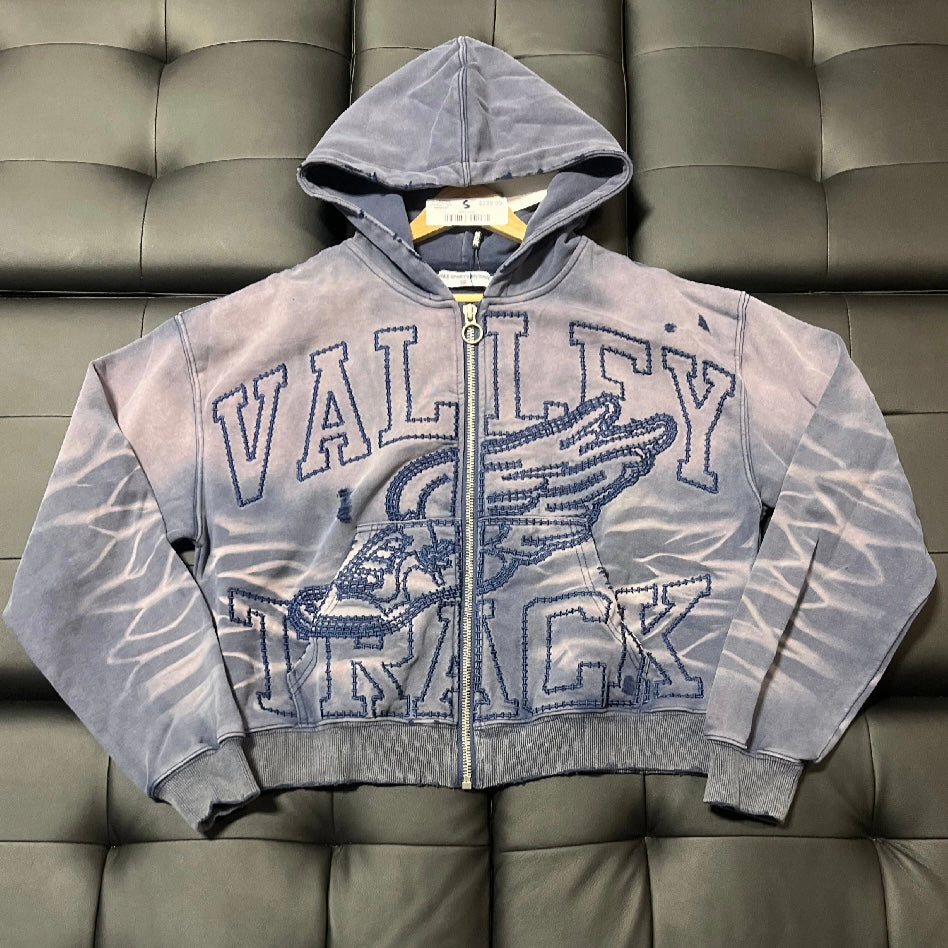 Valley Blue Typhoon Zip Up Hoodie