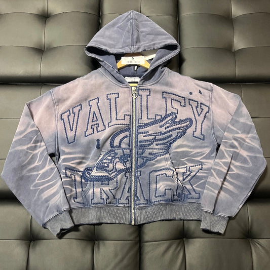 Valley Blue Typhoon Zip Up Hoodie