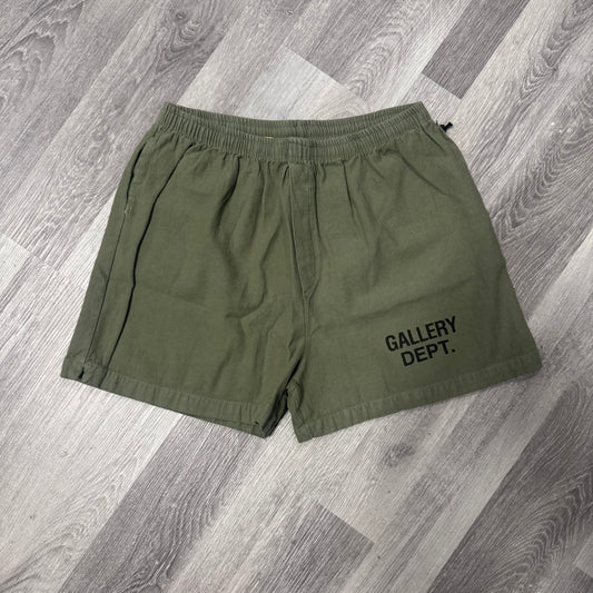 Gallery Dept Logo Shorts (Olive/Black)
