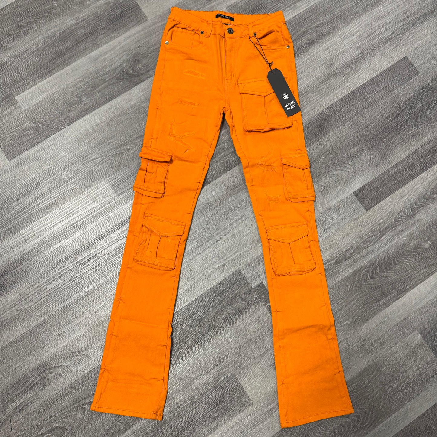 Urban Beast Stacked Denim Jeans (Orange)